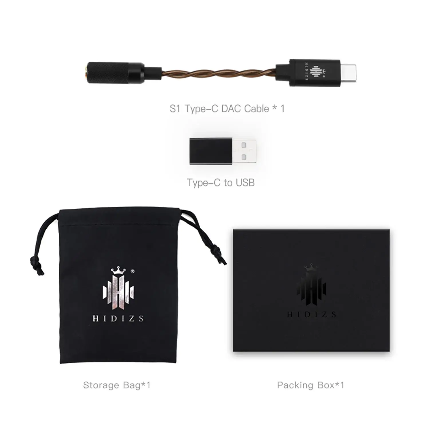 HIDIZS S1 Hi Res Portable Headphone Amplifier USB Type C 3 5mm DAC Headphone Amp for Android Phone PC Audio DAC Cable