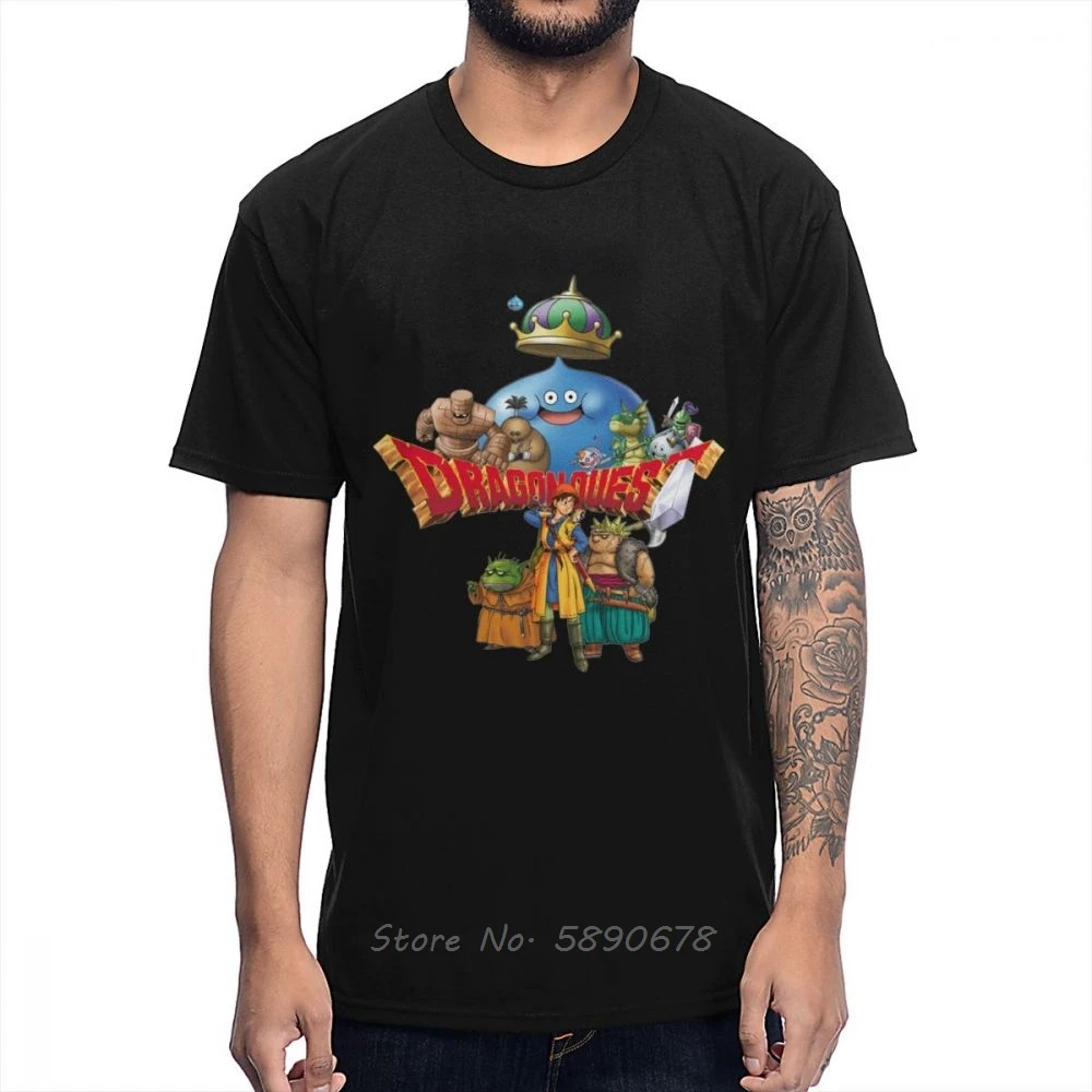 Модная дизайнерская мужская футболка Dragon Quest Warrior хлопковая Летняя для игры