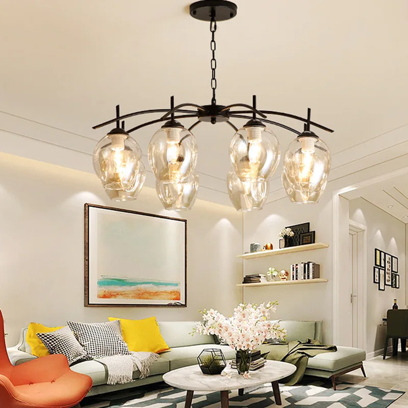 

Northern European-Style Living Room Chandelier Minimalist Modern Bedroom Lamp Creative Cool Library Glorious Beanstalk Molecular