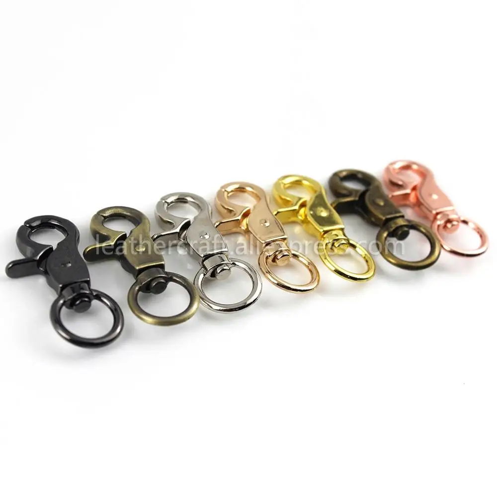 

1x Solid Metal Snap Hook Trigger Lobster Clasps Clips Spring Gate Leather Craft Pet Leash Bag Strap Belt Webbing Keychain Hooks