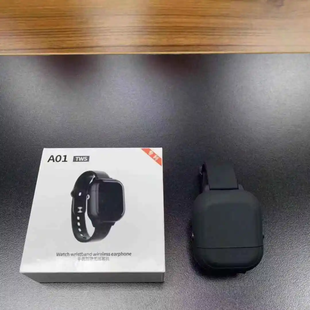 Носимые умные наручные часы стиль TWS A01 наушники Авто сопряжение съемный зарядный ящик Bluetooth 5,0 для Iphone huawei Xiaom