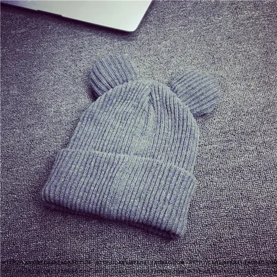 

Hats Woman Winter Tide Concise Cat Ears Light Panel Solid Color Keep Warm Hat Wool Hat Woman Knitting Hat Earmuffs Hat