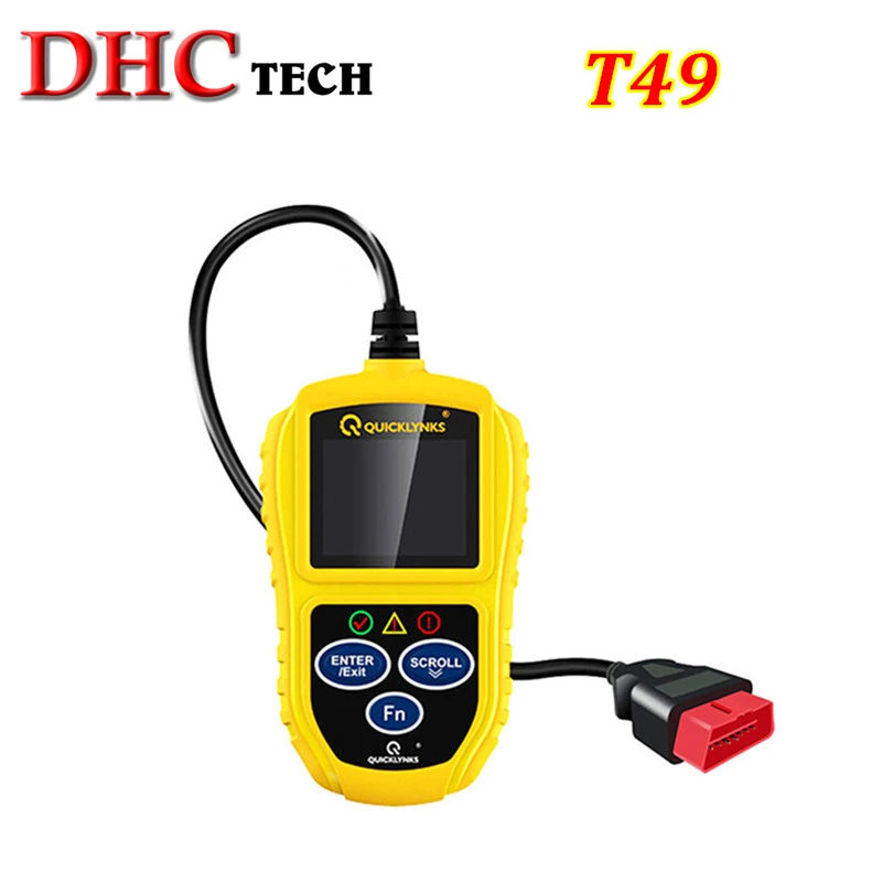 QUICKLYNKS T49 OBDII считывание неисправностей OBD2 считыватель кода автомобиля сканер диагностический инструмент