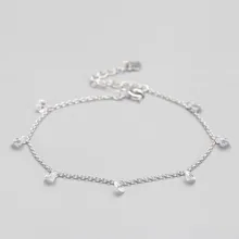 Классический минималистичный Кристальный браслет в форме капли воды для женщин, очаровательные 925 пробы серебряные ювелирные изделия, подарок