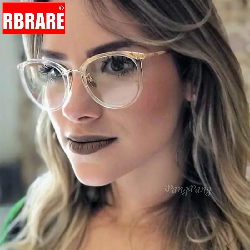 RBRARE плоское зеркало ретро сплав оправа для очков прозрачные модные очки поддельные оптические большие рамки высококачественные очки Рамка