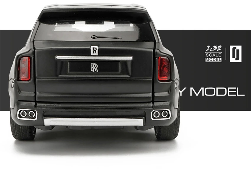 1/32 литые под давлением модели автомобилей из сплава Rolls Royce Cullinan металлическая модель звуковой светильник оттягивающий назад внедорожник для детей 7 открывающихся дверей игрушки для мальчика