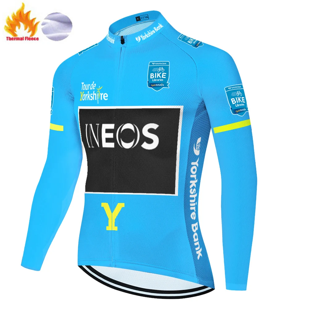 2020 команда ineos grenadier camisa ciclismo манга longa зимняя теплая флисовая веломайка гоночная