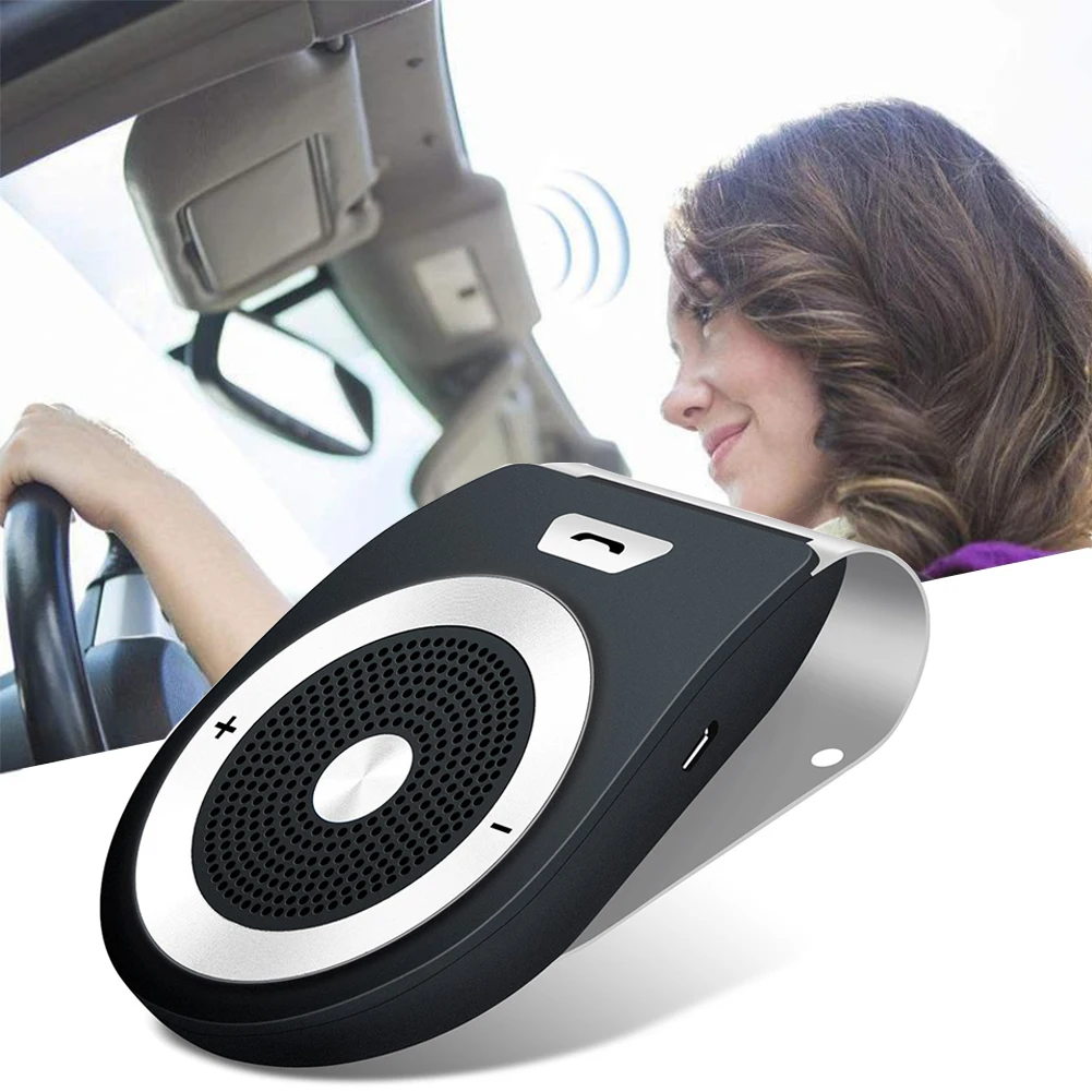 Беспроводной эхоподавление автомобильные аксессуары Bluetooth на солнцезащитный козырек Динамик Hands Free музыкальный приемник 4 языка
