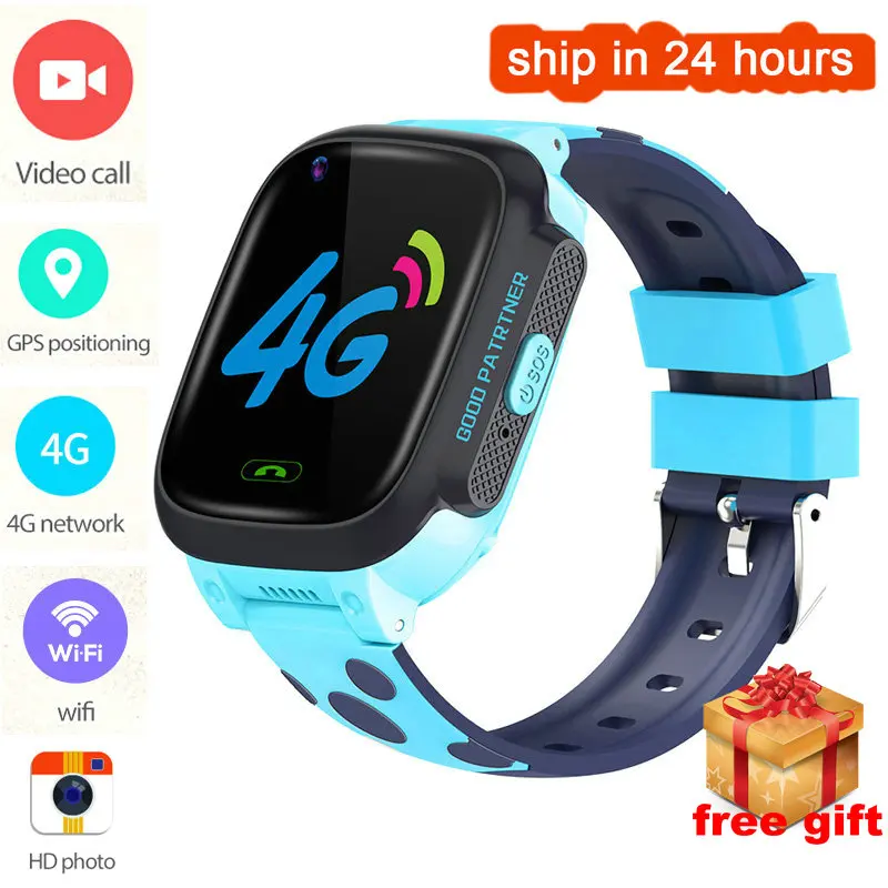 blue Y95 Детские умные часы телефон 4G gps Водонепроницаемые Детские умные часы Wifi SIM трекер местоположения умные часы HD видео звонок детские часы - Цвет: blue