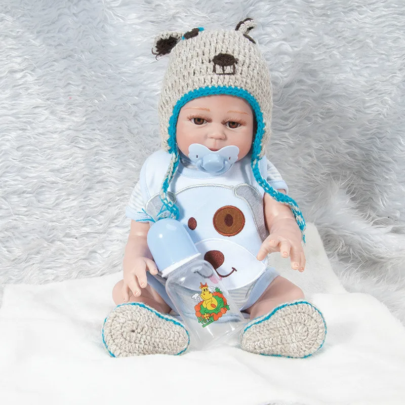 

57cm Simulation Baby Rebirth Soft and Comfortable Cloth Body Doll Can Sit and Lie Baby Early Education Toys Photography Props