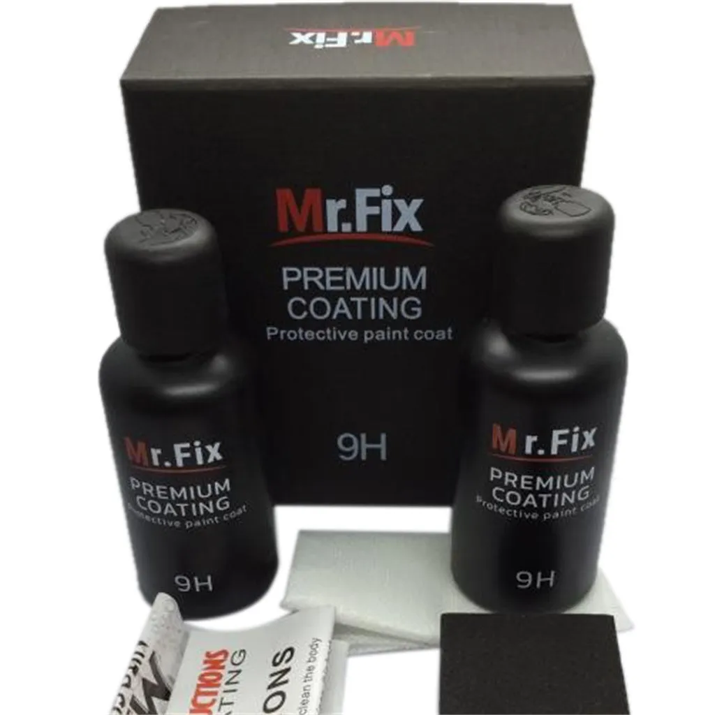 Автомобильный кристаллический плакированный раствор Mr fix 9H автомобильный окислительный жидкий керамический плащ супер комплект гидрофобного стеклянного покрытия автомойка