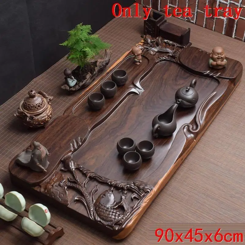 Tepsi Juego Te Chino High Serviertablett Pla чай u De сервис набор Vassoio Da Portata деревянная сервировка Китайский Gongfu кунг-фу чайный поднос - Цвет: Version I
