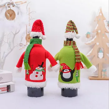 

Christmas decoration snowman penguin home restaurant hotel wine bottle set August 13rd