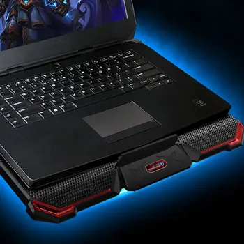 

Gaming Laptop Cooler 15.6-Inch-Usb Version Notebook Cooler Pad 5 Led Fans Touch Cooling Stand For Gaming Laptop