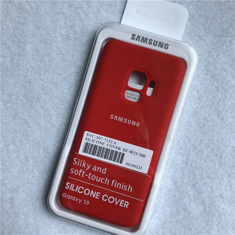 red Чехол для samsung Galaxy S9 Plus, шелковистый мягкий на ощупь жидкий силиконовый стильный чехол для Galaxy S9 S9+ Plus, полная защита - Цвет: red