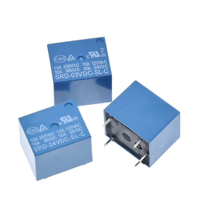 Relays SRD-03VDC-SL-C SRD-05VDC-SL-C SRD-06VDC-SL-C SRD-09VDC-SL-C SRD-12VDC-SL-C 3V 5V 6V 9V 12V 24V 48V 10A 250VAC 5PIN - Image 3