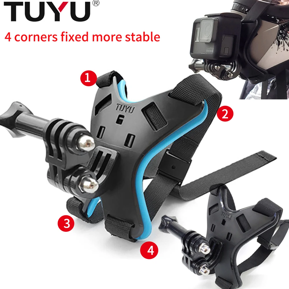 TUYU Pieno Viso Casco Mento Supporto Del Supporto per GoPro Eroe 9/8/7/6/5  SJCAM Casco Del Motociclo mento Del Basamento per la Macchina Fotografica  Gopro Accessorio|Sports Camcorder Cases| - AliExpress
