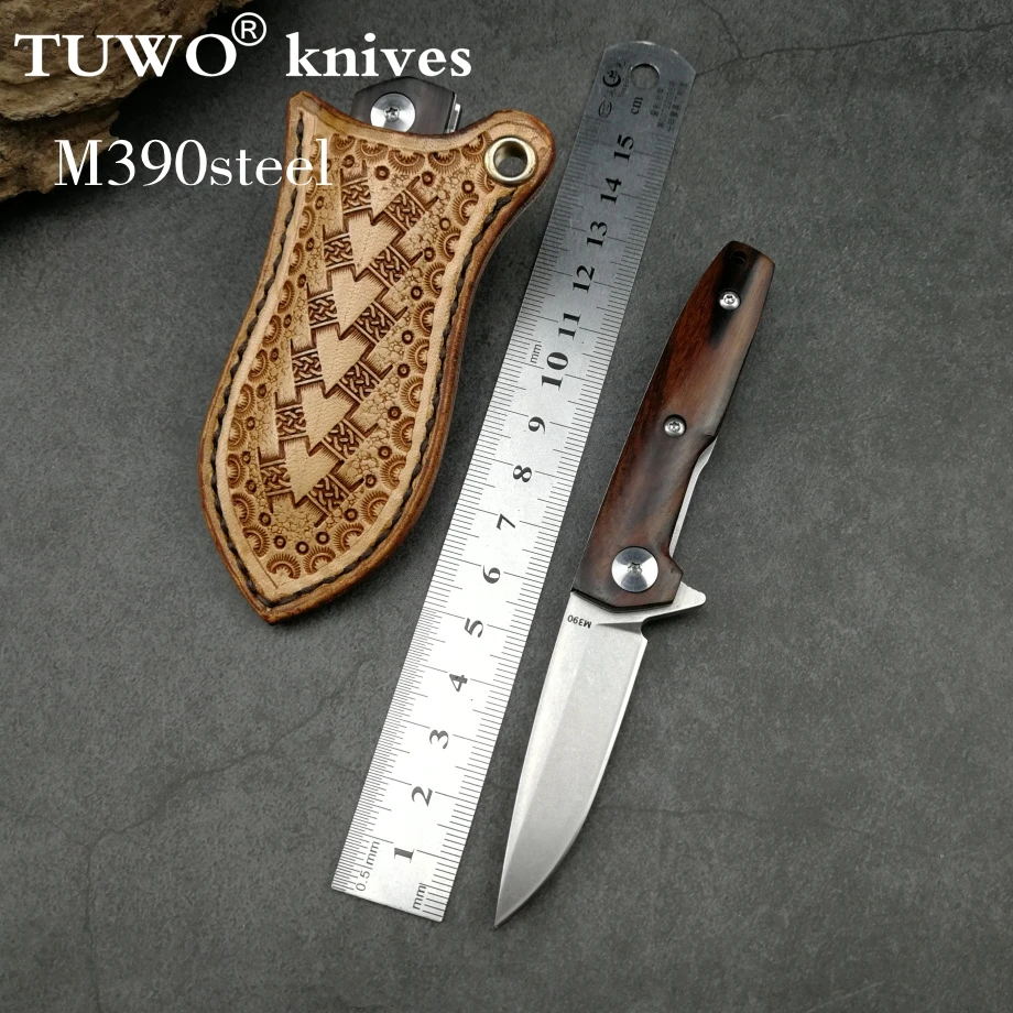TUWO Kinves мини M390 порошок стали EDC Складной нож ключ нож высокой твердости ручной нож тактический нож