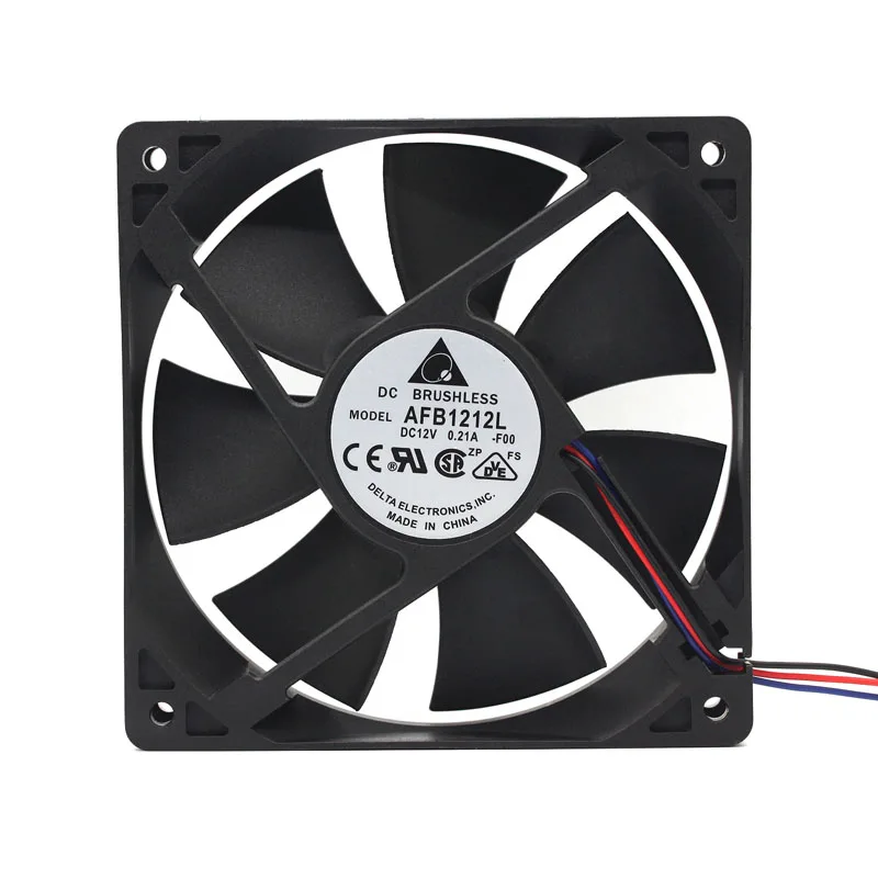 Новый вентилятор охлаждения для Delta 12025 Afb1212l 0.21a 3 провода чехлы с двойным шаром 12