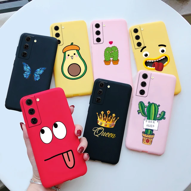 For Samsung Galaxy S21 FE 5G Case Shockproof Fundas Cute Painted Silicone  Slim Soft Cover For samsung S21 FE S21fe Bumper Cases
