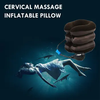 

Cervical Spine Massage Flannel Three-Layer Cervical Brace Vertebra Retractor Inflatable Pillow Neck Support