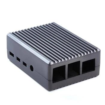 

Suitable for Raspberry Pi 4 B Type Aluminum Alloy Shell Cooling Shell Metal Shell Suitable for Pi 4B