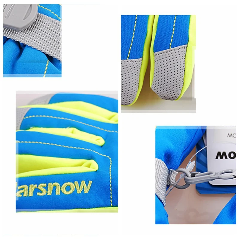 Перчатки для катания на лыжах, нейлон, ветронепроницаемые, водонепроницаемые, противоскользящие, теплые, ручная одежда, зимние, велосипедные, защита для рук, аксессуары для спортивной одежды