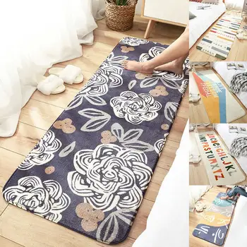 

Floral Letters Print Anti Slip Thick Carpet Floor Mat Rug Bedroom Shaggy Rug Modern Mats Home Bedroom Decor dropship