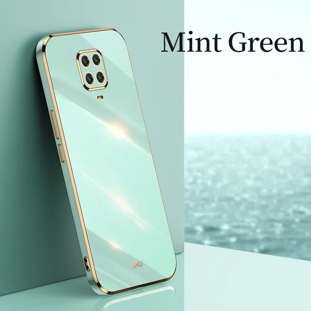 Plating Square Finger Ring Holder Phone Case On For Xiaomi Redmi Note 9 Pro Max Note9 S 9s 9pro Luxury Soft Silicone Stand Cover ZB Green