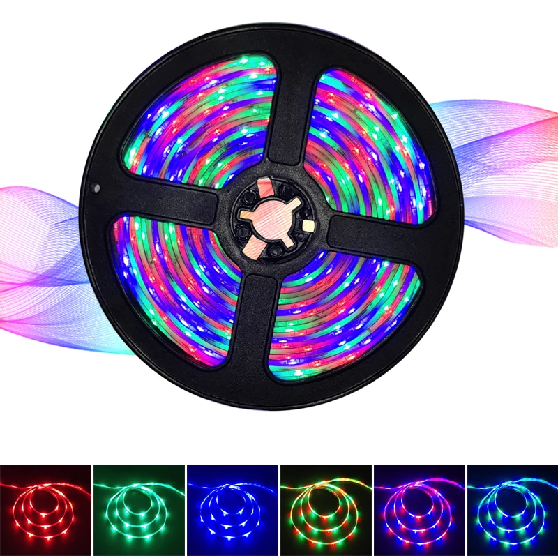 5 м 10 15 Светодиодная лента 5050 2835 RGB светодиодная ленсветильник Кая 12 В постоянного