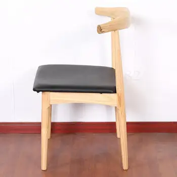 

Home Direct selling Nordic Simple Modern Solid wood Horn Chair Tea Meal Cafe Hot pot shop Milk tea shop Dining tables and chairs