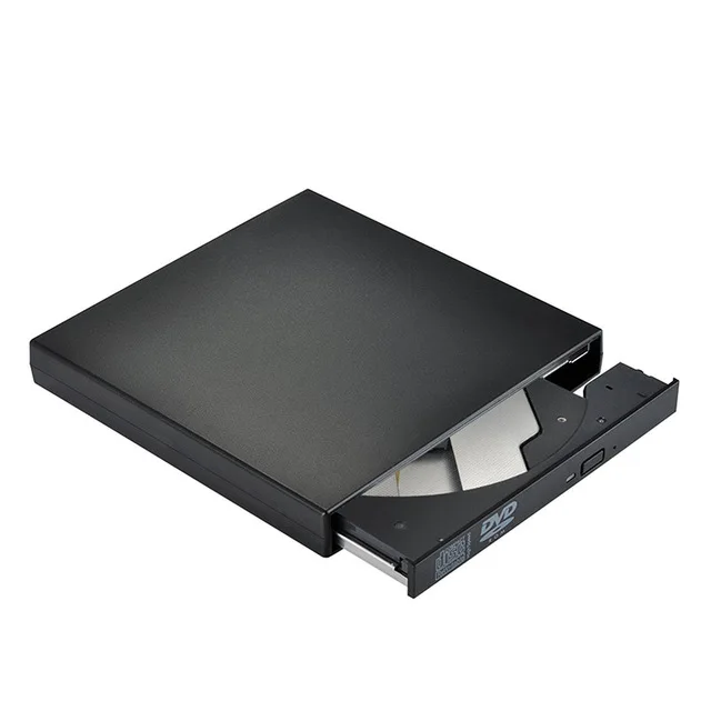 Черный Внешний DVD привод Оптический привод USB 2,0 CD rom плеер CD-RW записывающее устройство для ноутбука Windows PC - Цвет: Черный