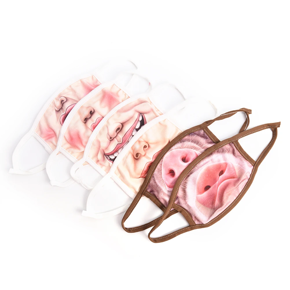 1Pc Funny Black Anti-Dust Cute Bear Cotton Mouth Face Mask Respirator For Cycling Anime Cartoon Kpop Lucky Bear Women Men Muffle