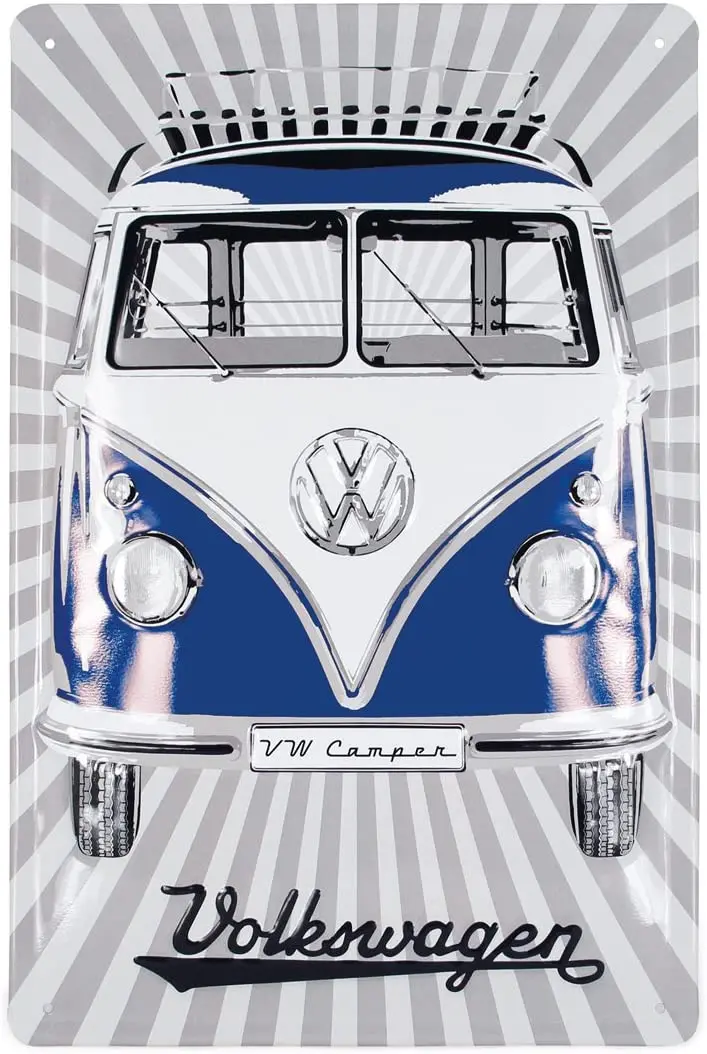 BRISA VW Sammlung-Volkswagen Retro Metal Zeichen mit Samba Bus T1 модель Samsung украшение (/7 8x11 8 Zoll) | Дом и сад