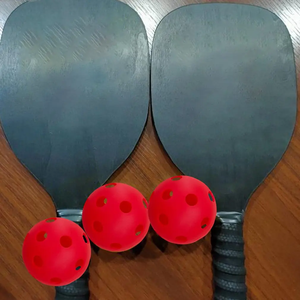 3pcs Pack Durable Outdoor Pickleball Balls 40 Holes Training Pickleball