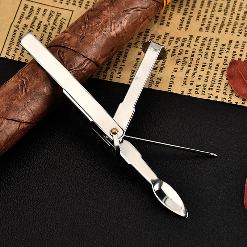 Multi-function 3 in 1 Stainless Steel Smoking Pipe Cleaning Tools Knife Pipe Cleaning Tool Smoking Cleaner