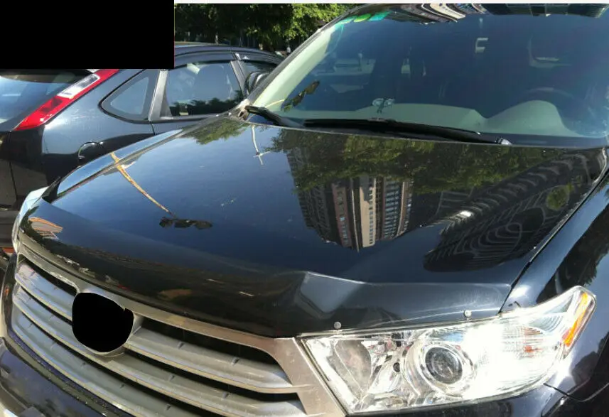Модификация автомобиля автомобильные аксессуары Передняя крышка капота защита от насекомых литьевая Крышка для Toyota Highlander 2012