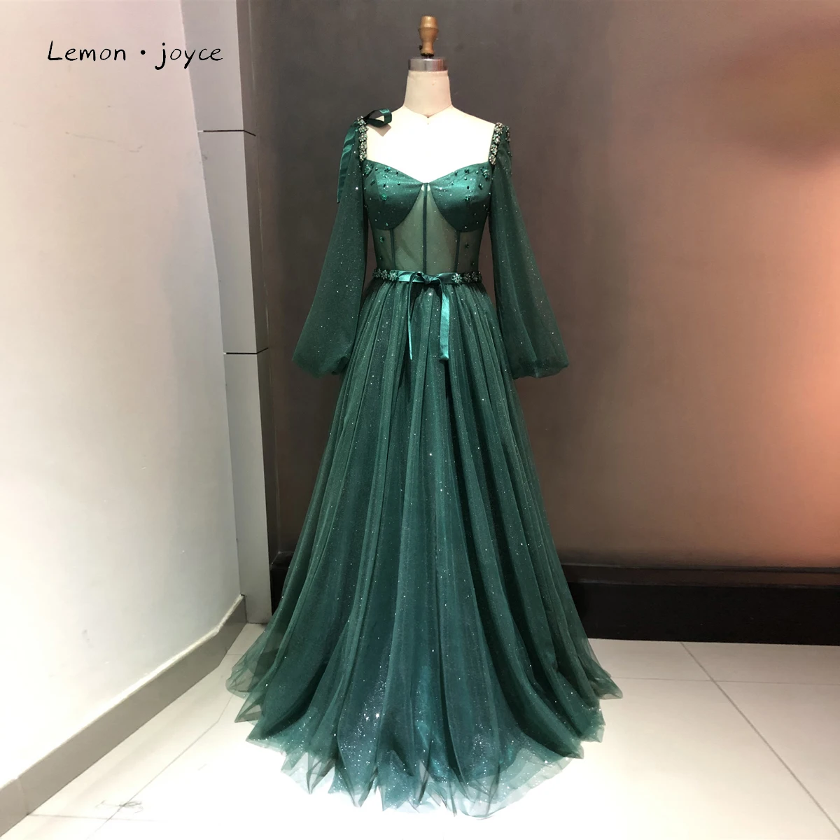 Lemon Joyce Dark Green Prom Dresses ...