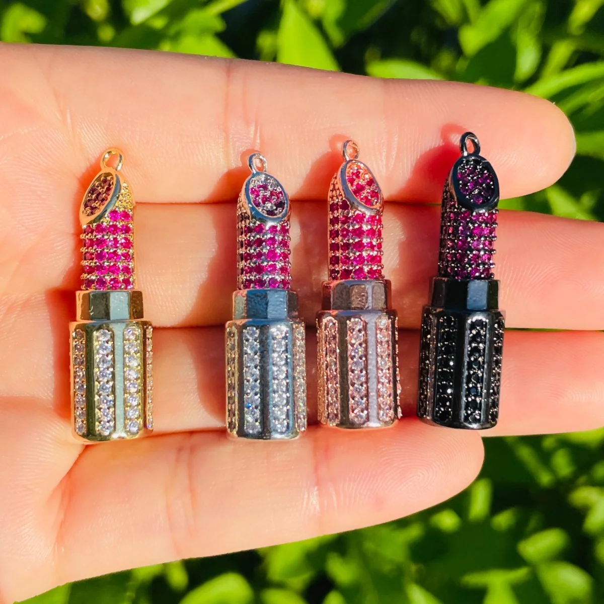 5pcs Lipstick Charms for Women Bracelet Necklace Fashion Keychain