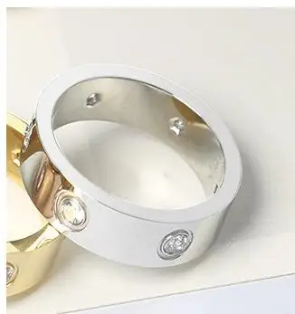 2022 Cross Stainless Steel Zircon Ring With Stone For Woman Girl For Men Couple Ring Wedding Ring 