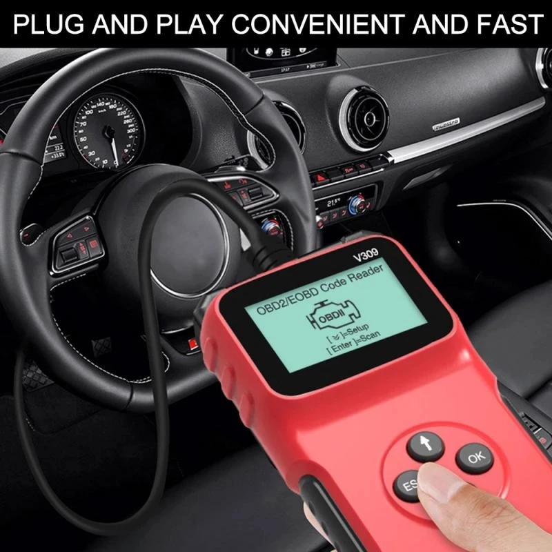 Elm327 V309 Obd 2 Obdii Car Auto Diagnostic Tool Interface Scanner Obd Code Reader Autó Ellenőrző Motor Hibás Diagnosztikai Eszköz