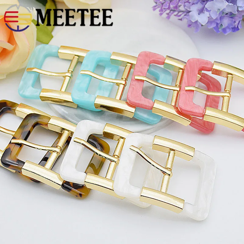 Meetee 2/4 шт. ID20-34mm высокого качества Нержавеющая сталь пряжки ремня для украшения сумок пряжкой DIY ремень слайдер застежки оборудования
