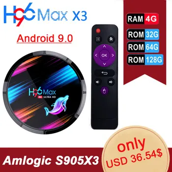 

2020 sale Android 9.0 Smart TV BOX H96 max X3 Amlogic S905X3 4G RAM 32G/64G/128G ROM 4K HD BT4.0/USB3.0/2.4G&5G WIFI Set top box