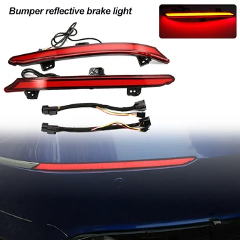 

2Pcs LED Bumper Reflector Brake Tail Light Signal DRL Red For Honda Accord 2018 2019