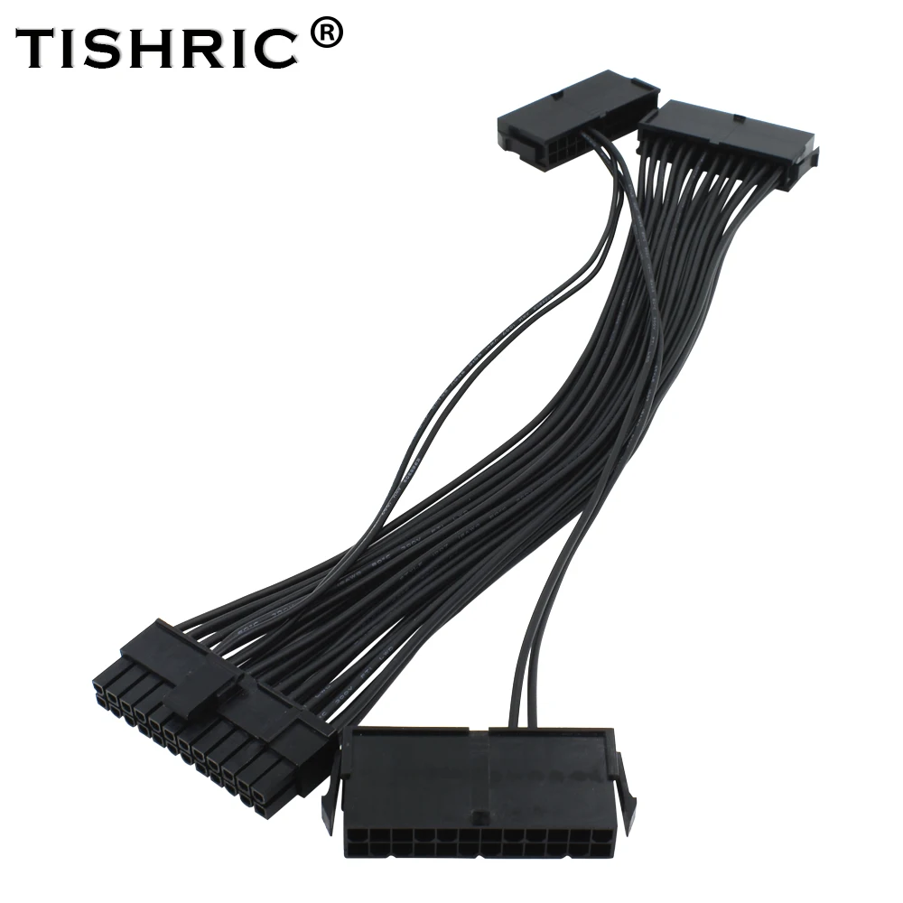 

TISHRIC три двойных блока питания ATX 24pin адаптер кабель синхронизации стартера ADD2PSU переходник для графического процессора майнинга