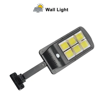 

120 LED Solar Light Outdoor Waterproof LED Lamp Security Lighting Wall Sconces with Mounting Pole for Barn Porch Garage 3 modes