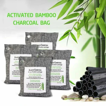

4PCS Nature Bamboo Charcoal Bag Formaldehyde Remover Air Purifying Freshener Remove Harmful Air Pollutants