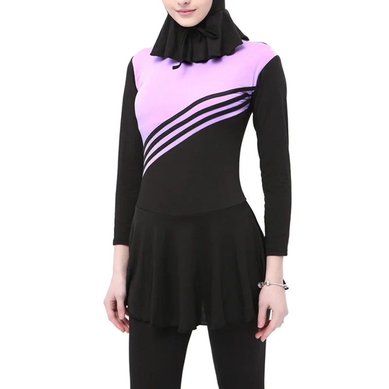 

2019 Muslim Swimwear Modesty Swimming Women Full Cover Islamic Swimsuit Burkini