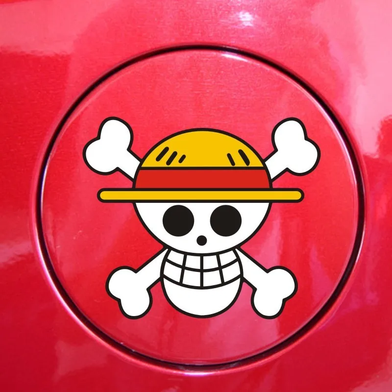 Personality ONE PIECE Stickers Decal straw hat Luffy skull tank affixed Car Sticker For bmw benz audi toyota mazda vw skoda ford |