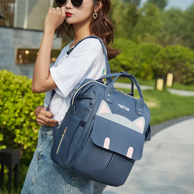

Large-Volume Convenient Mummy Backpack Upgrade Section Multi-functional Waterproof Oxford Cloth Bag Nursing Travel Anti-Theft Ba